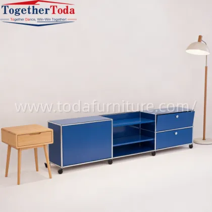 Modern Metal TV Sideboard with Storage for Living Room