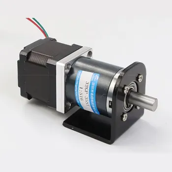 High Torque NEMA14 Stepper Motor with Planetary Gearbox and Bracket: 1.8° Micro DC Worm Gear Reducer