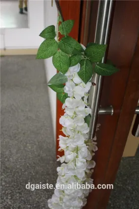 dry vine bulk silk long flower vine wedding party decoration pure white vine