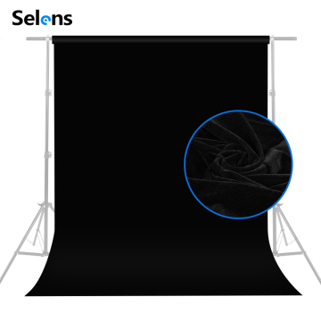 6.6ft Black Velvet Photography Backdrop for Studio Portraits