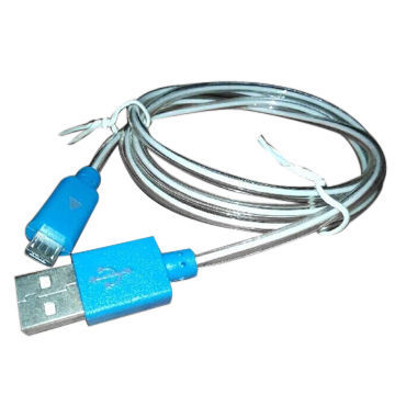 Colorful LED Flashing Visible Light Universal Micro USB 2.0 Data Cable Charger & Sync for Samsung/LG