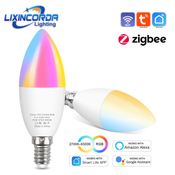 Zigbee Tuya E14 Smart Bulb: luce a LED WiFi dimmeble con RGB+CW+WW, compatibile con Alexa e Google Home
