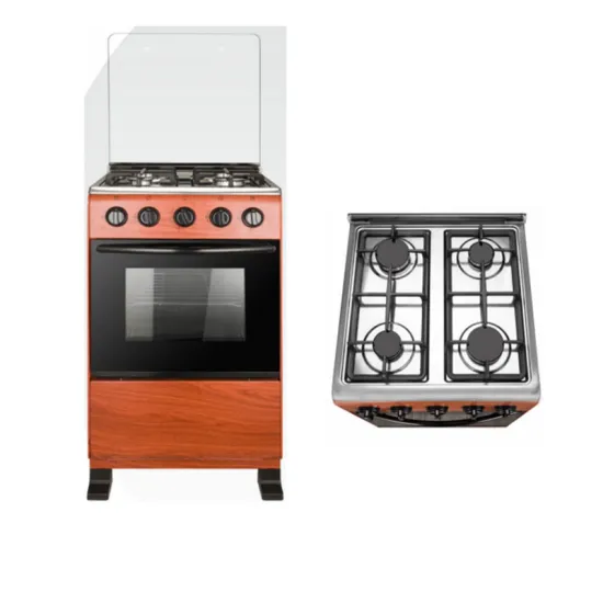 EU Standard Free Standing Gas Oven with 4 Burners for Kitchen