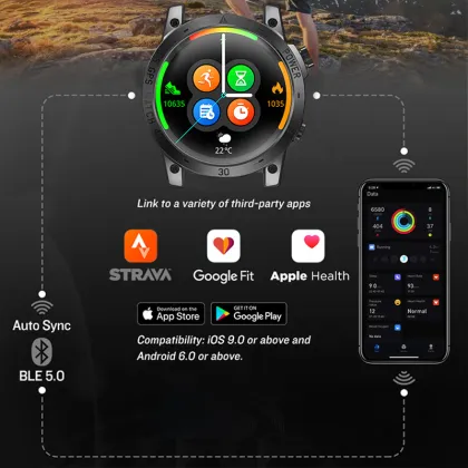 NORTH EDGE Cross Fit3 Smart Watch: 580mAh, AMOLED, GPS, Touchscreen Sports Watch