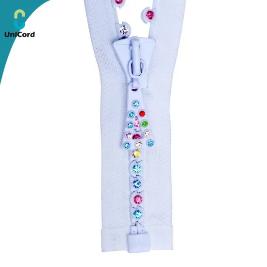 No.8 Rhinestone Zipper, Multicolor Teeth