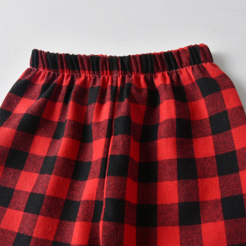 Pajamas para niños Red Black Plaid Christmas Christmas