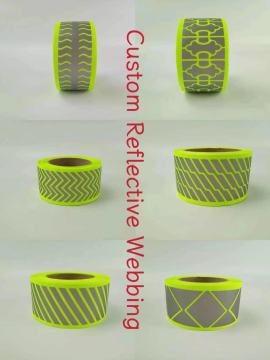 Maßgeschneidertes florales reflektierendes Gurtband