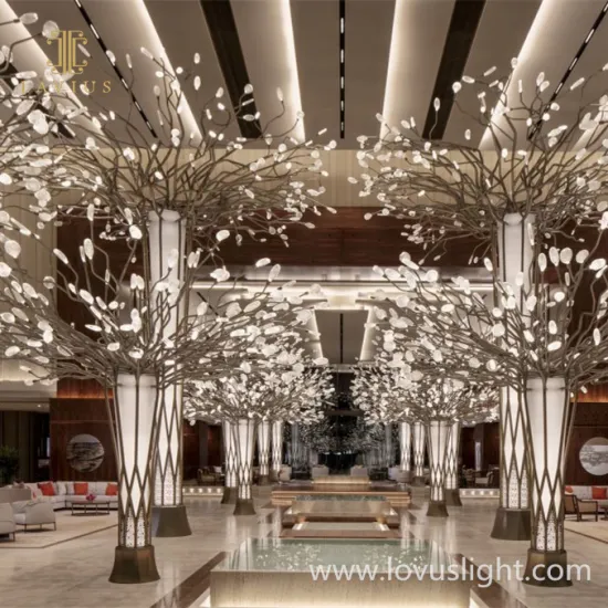 2022 creative chandelier tree shape chandelier hotel lobby reception hall chandelier