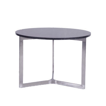 Modern Stainless Steel Round Marble Coffee Table