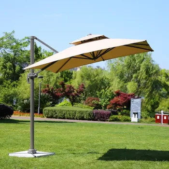 Large 3m Polyester Metal Cantilever Patio Umbrella for Garden