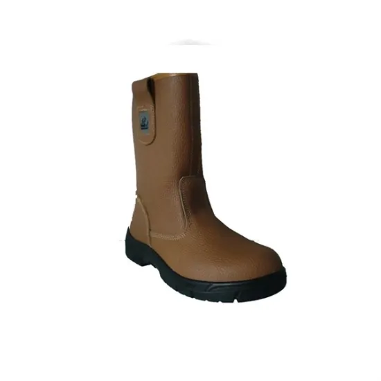 brown color safety shoes with composite toe cap