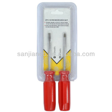 Plastic handle blister card 2pcs multi screwdriver set