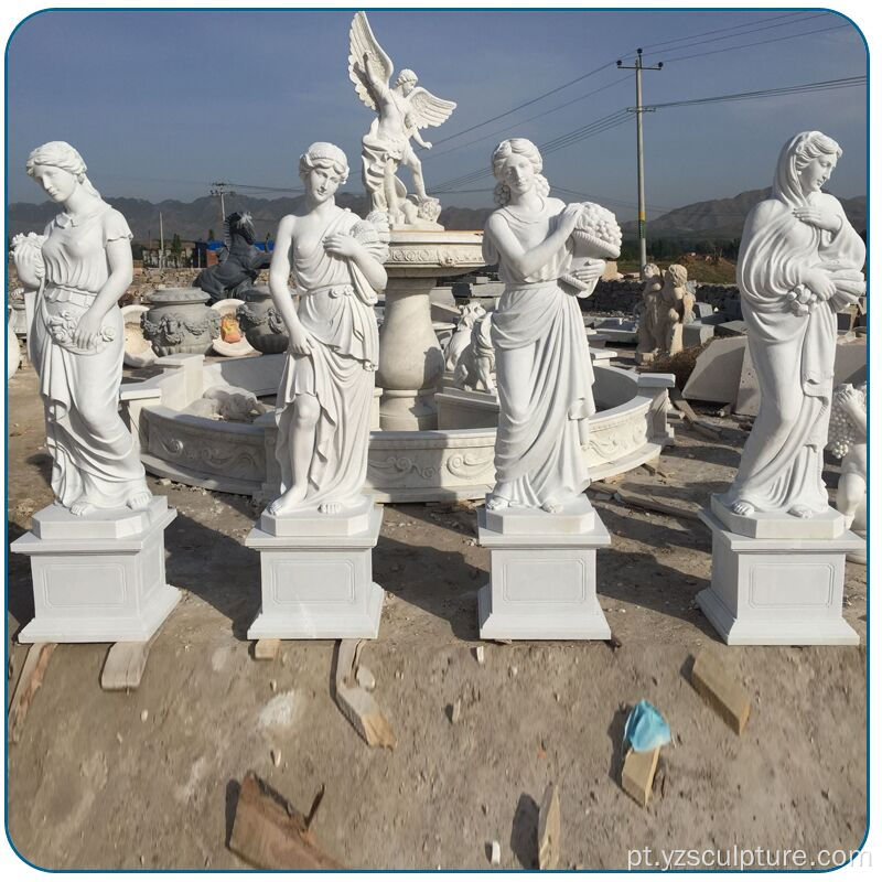 Estátuas de mármore de quatro estações para decoração de jardim