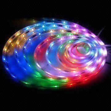5050 LED Strip Lights with 12V DC Working Input Voltage, Full Color and 60 LEDs/meter