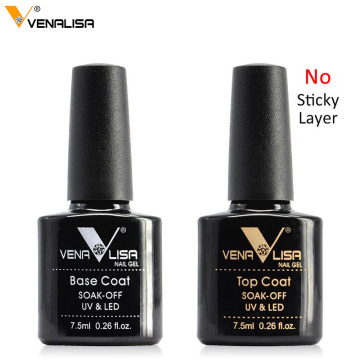 VENALISA Non Cleansing Topcoat CANNI Nail Art 7.5ml Soak off Base Coat Foundation without Sticky Layer No Wipe Top Coat Nail Gel