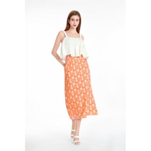 Printed Midi Tube Skirt