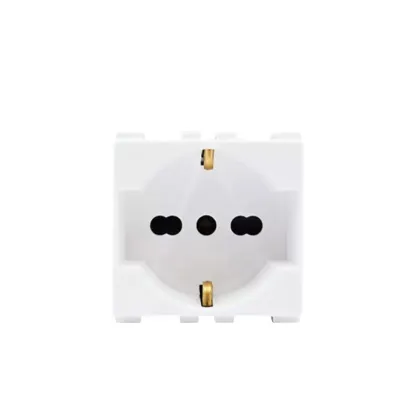 Socket Outler w/central earth grounding switches Italy