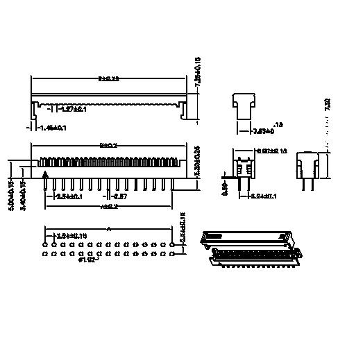 FDDS01 2.54MM DIP PLUG CONNECTOR-Model