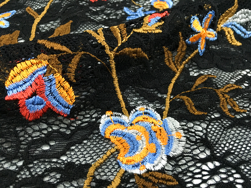 Six Tone Embroidery Fabric