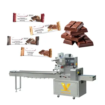 Automatic Horizontal Wrapping Packing Flow Pack Machine for Popsicle, Candy, Bread, Cookies, and Chocolate Bars