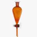 Amber Glass ξεχωριστή χοάνη με Stopcock 125ml