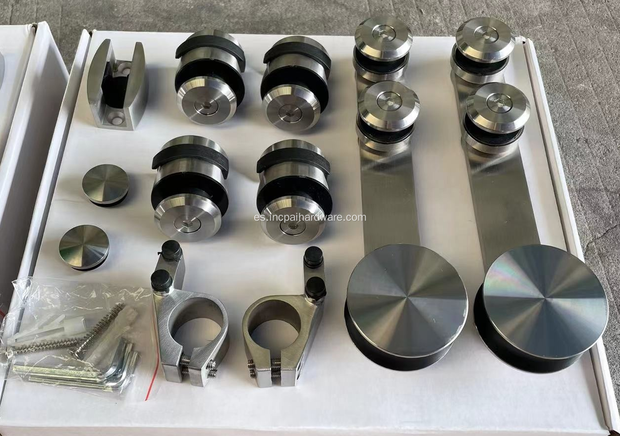 Sistema deslizante de hardware de la puerta de vidrio de satén