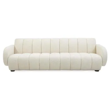 Luxury Italian Leather Modern White Corner Sofa for Living Room