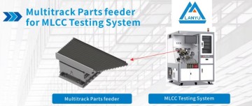 Multitrack parts feeder for MLCC testing system