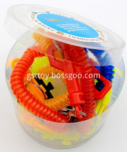 Stretchy Spiral Coil Clip Keyring