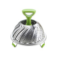 Cesta plegable de acero inoxidable para vaporizador de vegetales