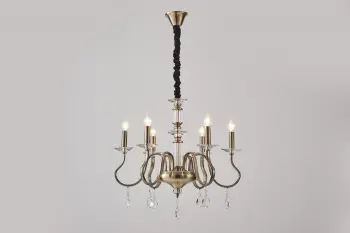 New Design Minimalist Style Classic European Green Bronze Lighting Furniture crystal Chandelier LAMP China Factory Supplier