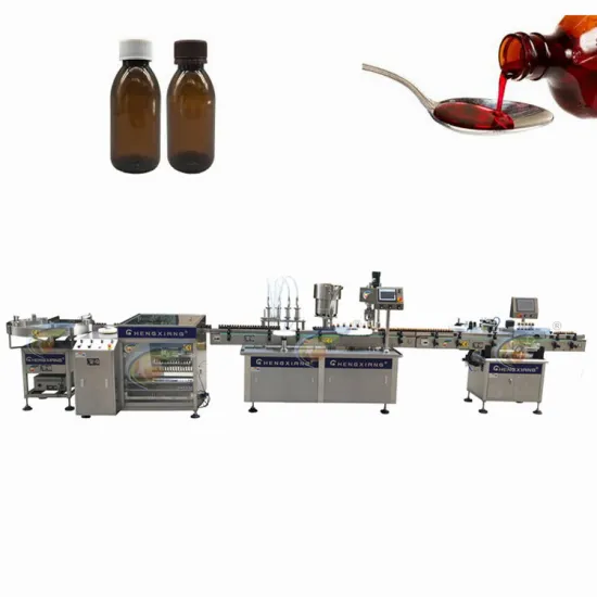 Automatic Liquid Filling and Capping Machine for Bottles and Syrup Production Line
