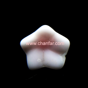 Milk White Flower Disc Shape Crystal Beads For Fashion Jewelry