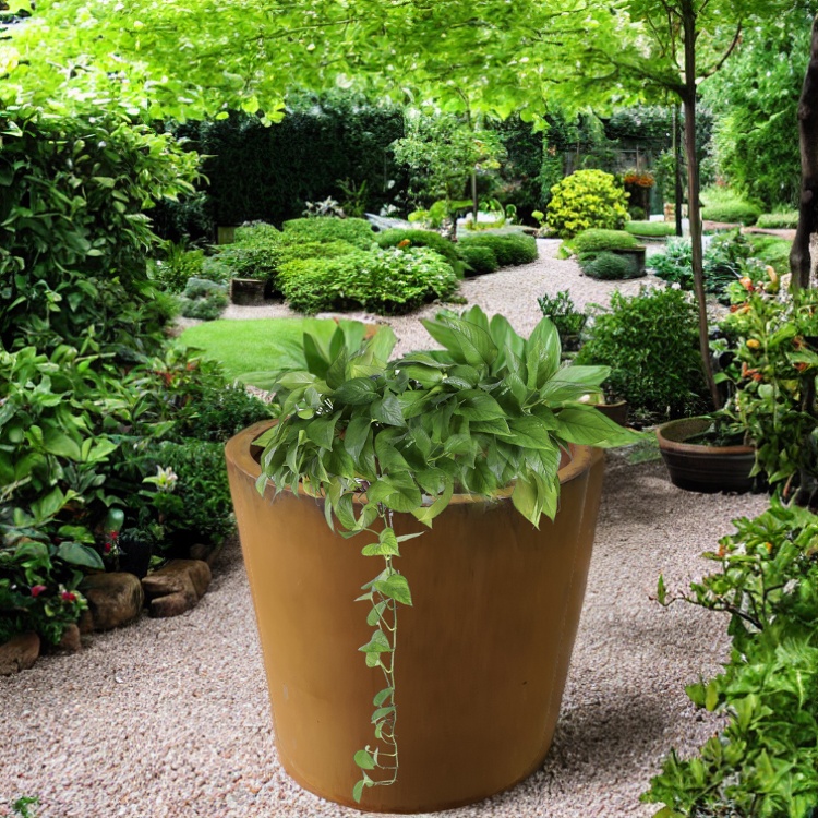 Corten steel flower planter 