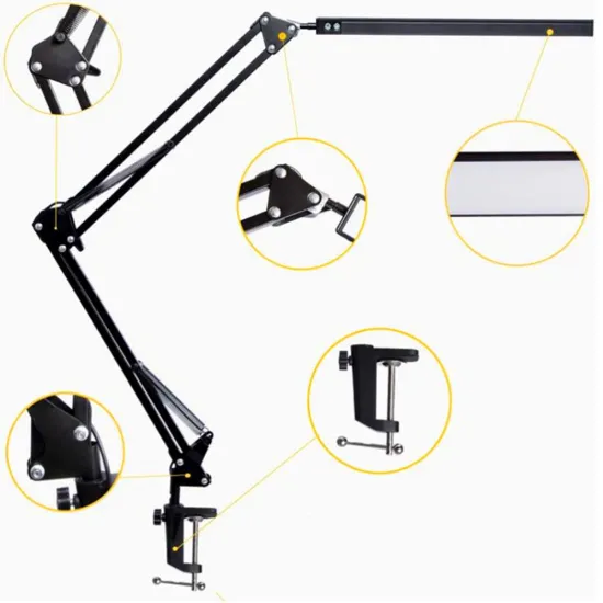 Adjustable Clamp LED Desk Light for Modern Studio Workshops