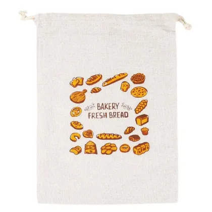 Eco friendly Reusable Lined Bread Bags for Homemade Bread Gift Giving Fresh Bread bag