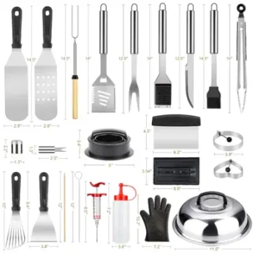 BBQ Accessories Professional Kit 135 PCS Griddle Grill Tools Set for Camp Chef