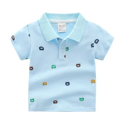 2023 Summer New Cartoon Short Sleeve T-shirts and Polo Shirts for Boys