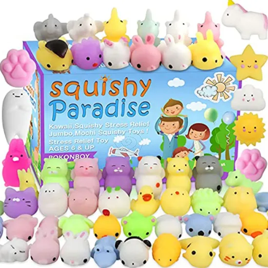 2022 Top-Quality Mochi Squishy Toys Pack: 24pcs Multifunctional Creatively Designed TPR Toys for Autism