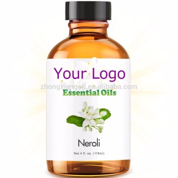 Etiqueta personalizada y caja de embalaje de aceite de neroli.