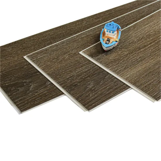 Modern Indoor PVC Vinyl Floor Tiles & Epoxy Stickers - Fireproof Plastic Flooring 3D Wood Look