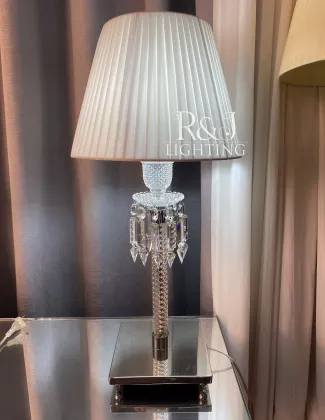 Luxury Baccarat Crystal Hotel Bedside Home Decor Desk Table Lamps