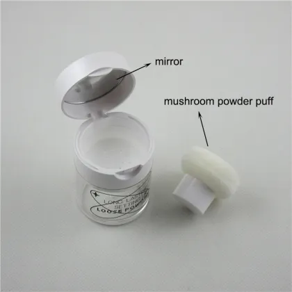 TM-P1234 15g Plastic Loose Powder Container with Puff