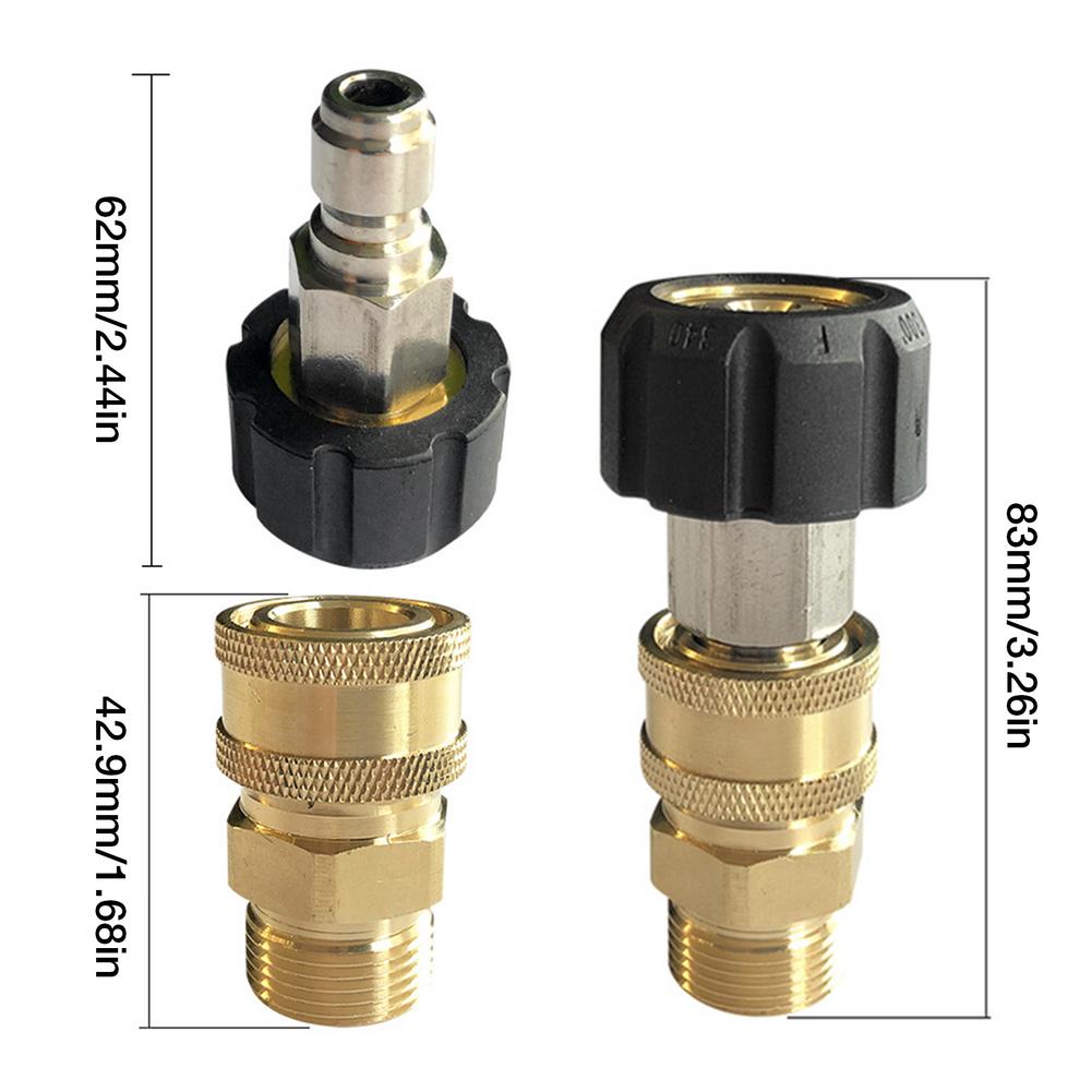 Druckunterdrücker -Adapter -Metalladapter -Schaumdüsenschaum -Generatorschaum Schaumgewabt M22 bis 1/4 Zoll Schnellanschluss -Kit