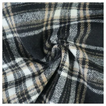 Checks Tweed Wool Fabric For Women Coat