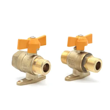 Brass Gas ball valve male threaded ball valve with base