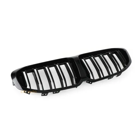 M Style ABS Gloss Black Double Line Single Slat Kidney Front Bumper Grille for BMW 1 Series F40 Hatchback 2020-2022