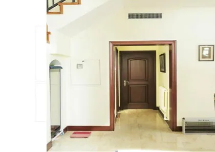 pvc door , wood plastic composite door, composite door with glass