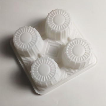4 slot white pp material cupcake bottom tray
