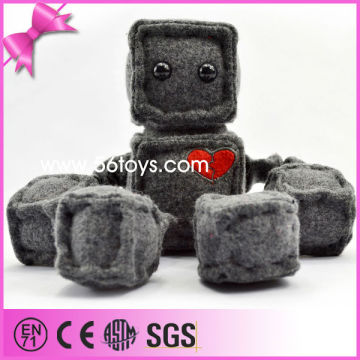 High quality unique stuffed red heart robot toy